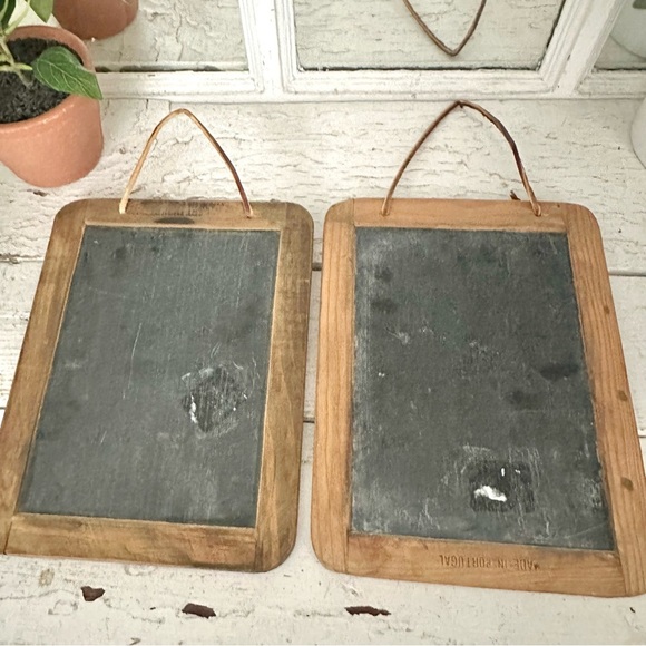 Vintage Boy & Girl Painted Chalkboard Bathing Bathroom Wall Hanging Art Portugal - Picture 6 of 11